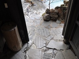 旅行人山荘 「 赤松の湯 」 浴室入口