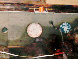 湯の屋台村 「 家族風呂 」 埋め込まれた皿