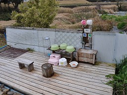 民宿ガラッパ荘 「 混浴露天風呂 」洗い場 